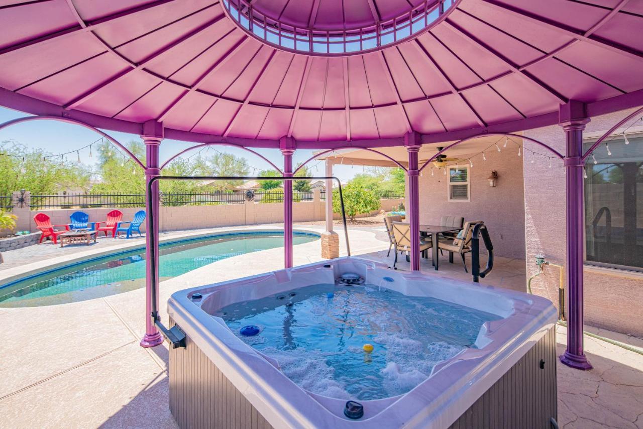 Boho Chic Arizona Villa W Pool & Mini Golf Casa Grande Exteriör bild